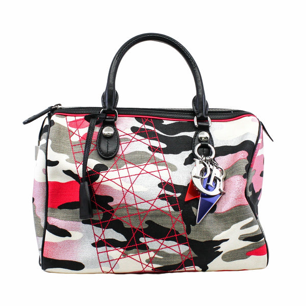 Anselm Reyle boston handbag – pink camouflage PHW