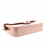 thumbnail CLASSIC DOUBLE FLAP BAG MEDIUM crocodile light pink GHW seri 23 - L'UXE LINK