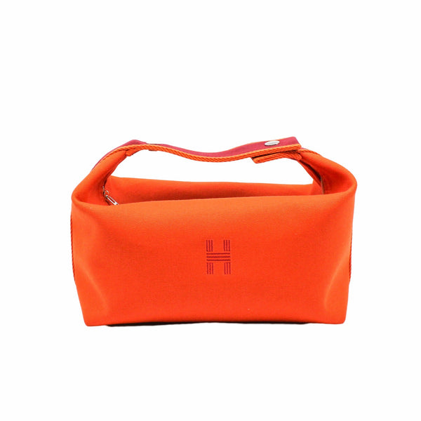 BRIDE-A-BRAC POUCH LARGE FABRIC ORANGE PHW - L'UXE LINK