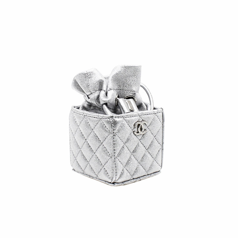 silver clutch with chain mini bucket ghw seri 31 - L'UXE LINK