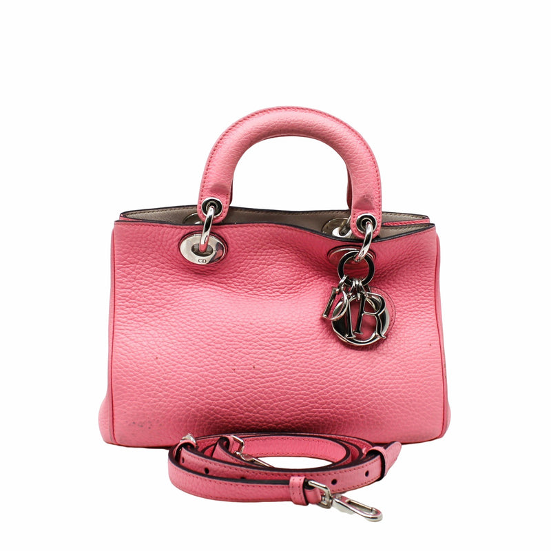 Diorissimo Tote Pebbled Mini Leather  pink phw - L'UXE LINK