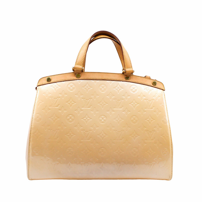 Louis Vuitton Beige Poudre Monogram Vernis Alma GM Handbag