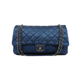 thumbnail flap bag in blue caviar skin