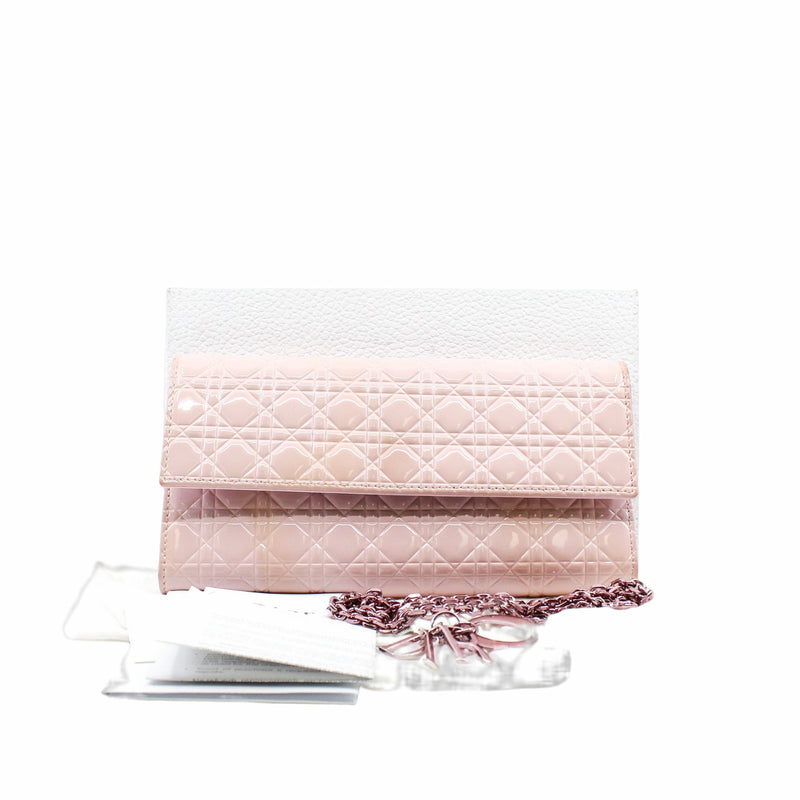 woc chain bag  patent pink phw