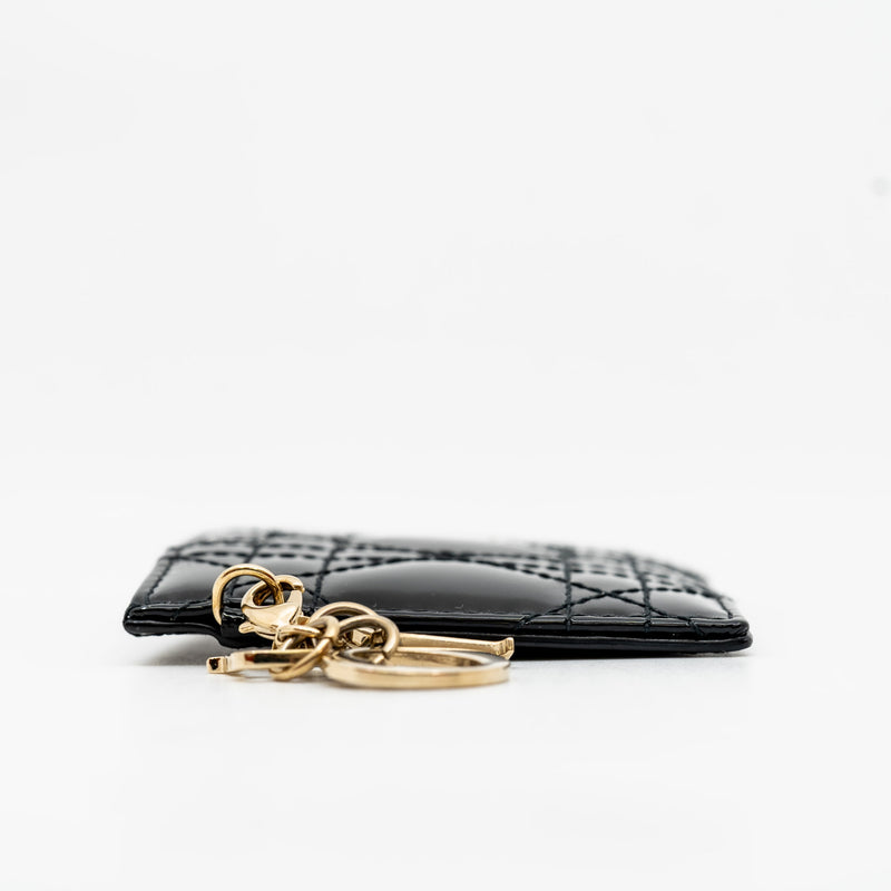 lady card holder in patent black phw - L'UXE LINK