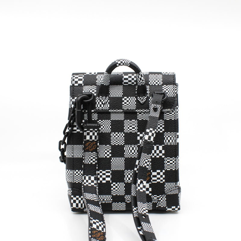 side bag black white grid - L'UXE LINK