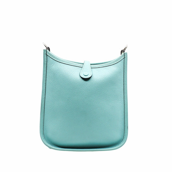 mini evelyne light blue epsom phw c stamp - L'UXE LINK