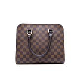 thumbnail vintage box top handle strap shoulder bag in damier ebene ghw 2020