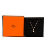 thumbnail lock necklace with diamonds in 18k rg #21W135124