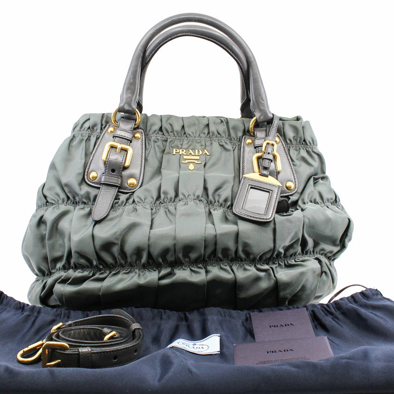 PRADA TOTE FABRIC green - L'UXE LINK