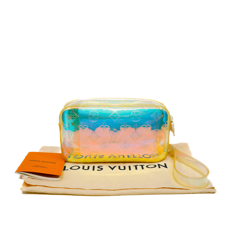 Pochette Volga Iridescent Prism in rainbow pva white phw