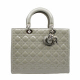 thumbnail lady dior large grey patent phw strap - L'UXE LINK