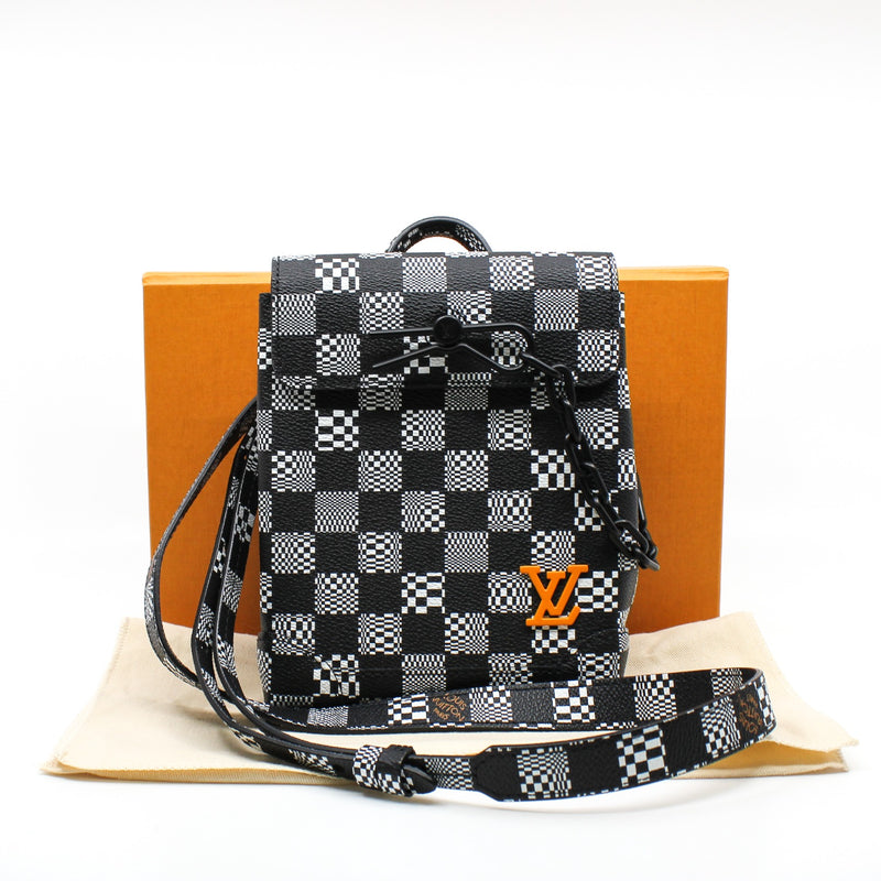 Louis vuitton best sale white grid bag