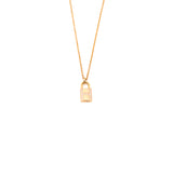 thumbnail lock necklace with diamonds in 18k rg #21W135124