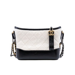 Gabrielle small hobo shoulder bag black&white seri25 - L'UXE LINK