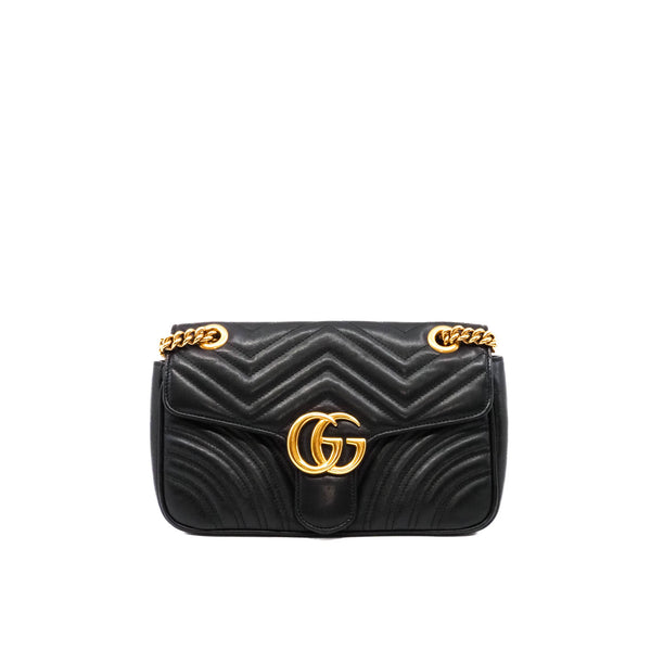 medium marmont in leather black ghw - L'UXE LINK